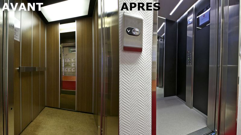 Modification de l'habillage cabine d'un ascenseur à Toulouse